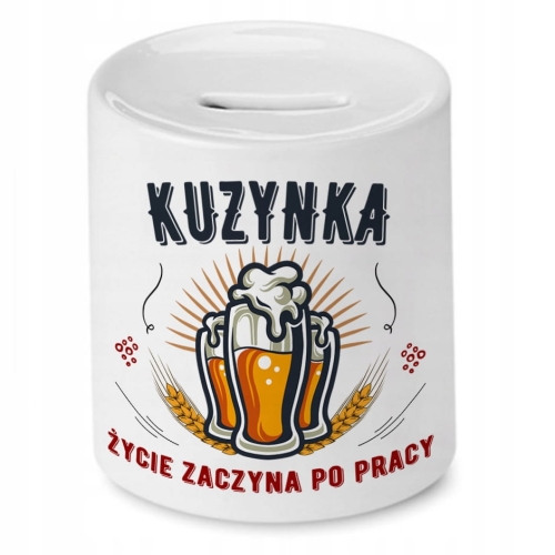 Skarbonka Dla Kuzynki na Urodziny na Prezent z Nadrukiem ze Zdjęciem