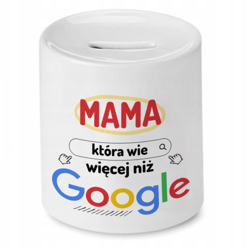 Skarbonka Dla Mamy na Dzień Mamy Urodziny Prezent z Nadrukiem ze Zdjęciem