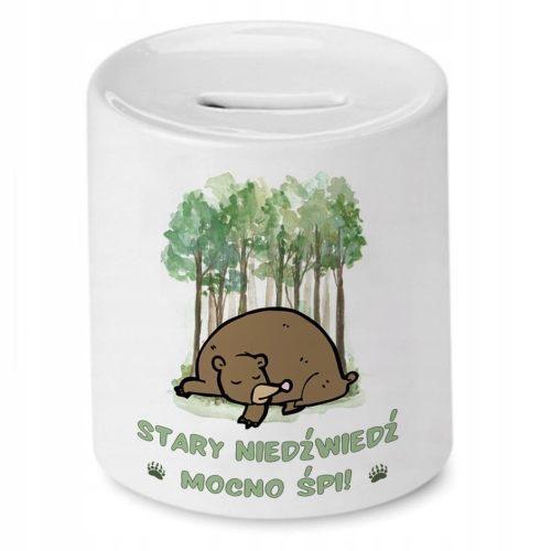 Skarbonka Z Misiem Miś Słodki na Prezent z Nadrukiem ze Zdjęciem