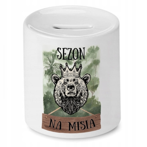 Skarbonka Z Misiem Miś Słodki na Prezent z Nadrukiem ze Zdjęciem