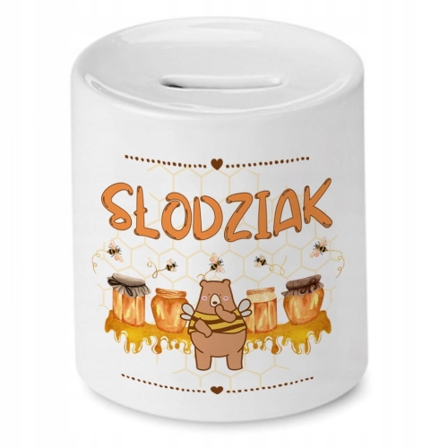 Skarbonka Z Misiem Miś Słodki na Prezent z Nadrukiem ze Zdjęciem