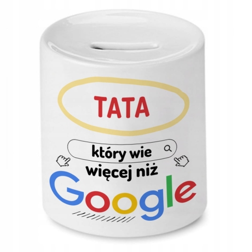Skarbonka Dla Taty Idealny na Urodziny Prezent z Nadrukiem ze Zdjęciem