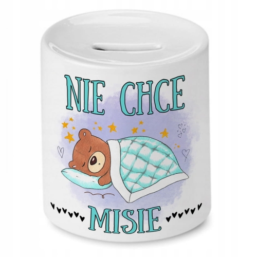 Skarbonka Z Misiem Miś Słodki na Prezent z Nadrukiem ze Zdjęciem