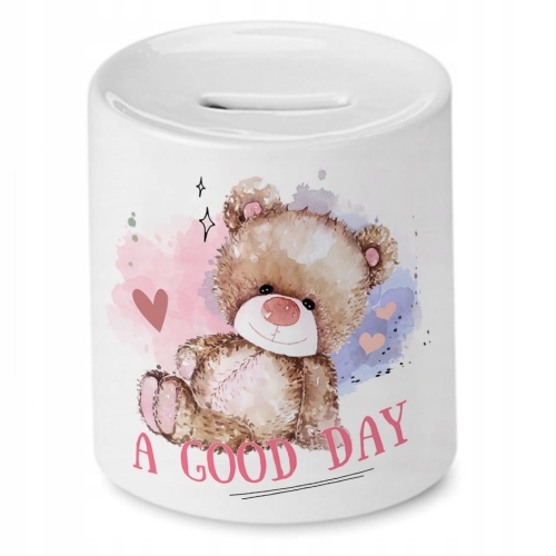 Skarbonka Z Misiem Miś Słodki na Prezent z Nadrukiem ze Zdjęciem