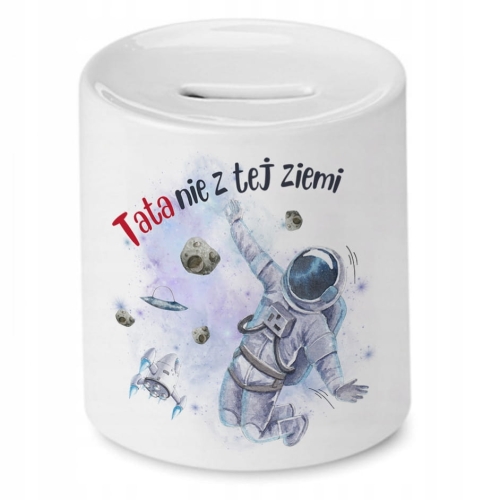 Skarbonka Dla Taty Idealny na Urodziny Prezent z Nadrukiem ze Zdjęciem