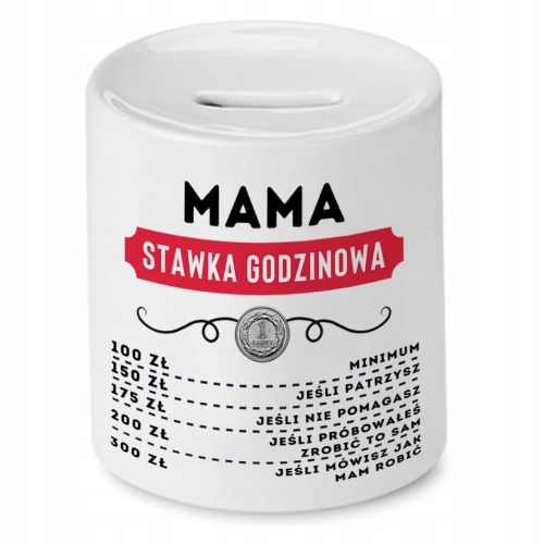 Skarbonka Dla Mamy na Dzień Mamy Urodziny Prezent z Nadrukiem ze Zdjęciem