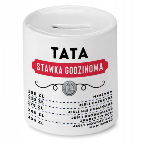 Skarbonka Dla Taty Idealny na Urodziny Prezent z Nadrukiem ze Zdjęciem