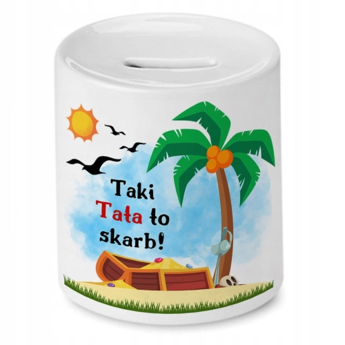 Skarbonka Dla Taty Idealny na Urodziny Prezent z Nadrukiem ze Zdjęciem