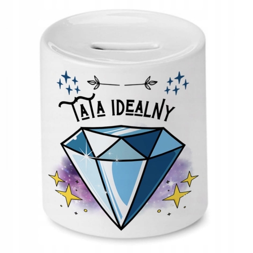 Skarbonka Dla Taty Idealny na Urodziny Prezent z Nadrukiem ze Zdjęciem