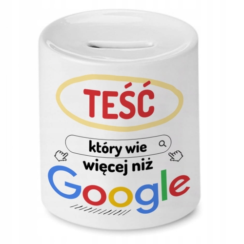 Skarbonka Dla Teścia na Urodziny Prezent z Nadrukiem ze Zdjęciem