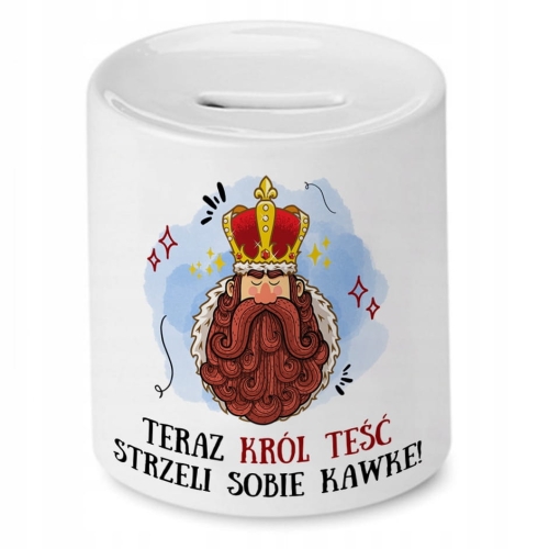 Skarbonka Dla Teścia na Urodziny Prezent z Nadrukiem ze Zdjęciem