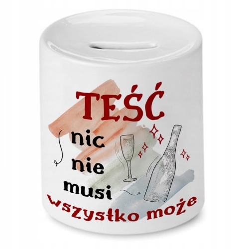 Skarbonka Dla Teścia na Urodziny Prezent z Nadrukiem ze Zdjęciem