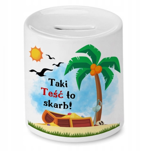 Skarbonka Dla Teścia na Urodziny Prezent z Nadrukiem ze Zdjęciem