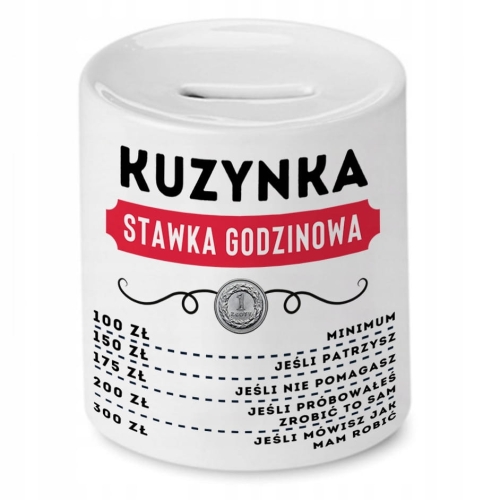 Skarbonka Dla Kuzynki na Urodziny na Prezent z Nadrukiem ze Zdjęciem