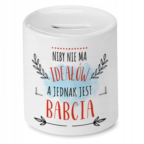 Skarbonka Dla Babci na Dzień Babci na Prezent z Nadrukiem ze Zdjęciem