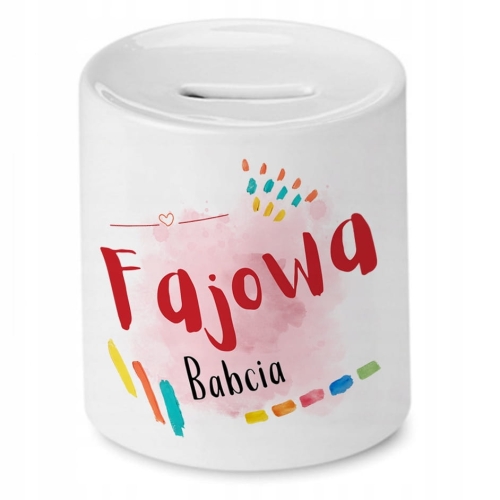 Skarbonka Dla Babci na Dzień Babci na Prezent z Nadrukiem ze Zdjęciem