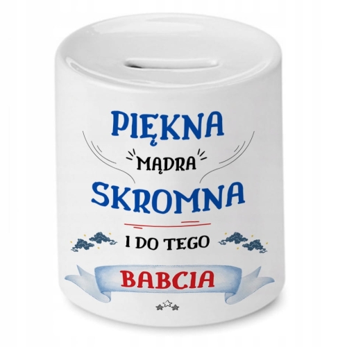 Skarbonka Dla Babci na Dzień Babci na Prezent z Nadrukiem ze Zdjęciem