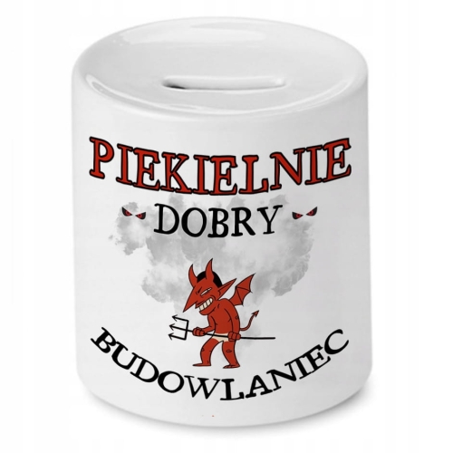 Skarbonka Dla Budowlańca na Imieniny Prezent z Nadrukiem ze Zdjęciem