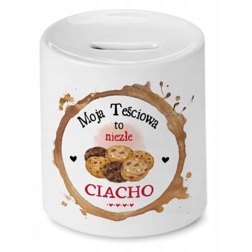 Skarbonka Dla Teściowej na Urodziny Prezent z Nadrukiem ze Zdjęciem