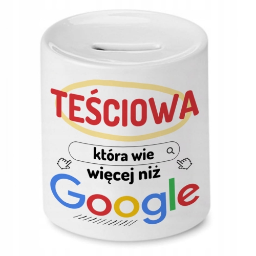 Skarbonka Dla Teściowej na Urodziny Prezent z Nadrukiem ze Zdjęciem