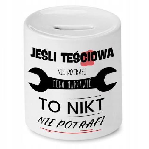 Skarbonka Dla Teściowej na Urodziny Prezent z Nadrukiem ze Zdjęciem