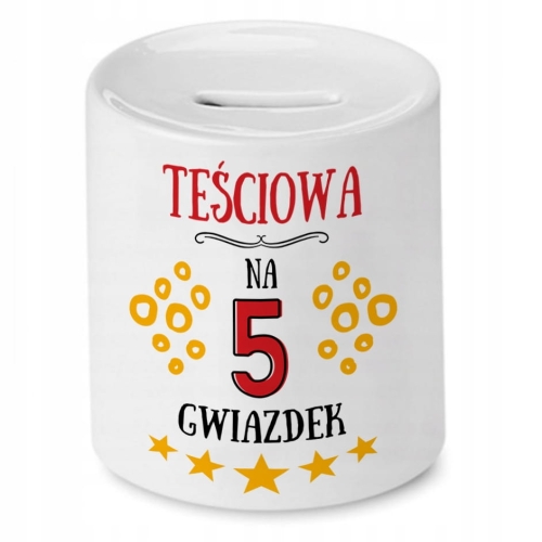 Skarbonka Dla Teściowej na Urodziny Prezent z Nadrukiem ze Zdjęciem