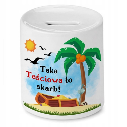 Skarbonka Dla Teściowej na Urodziny Prezent z Nadrukiem ze Zdjęciem