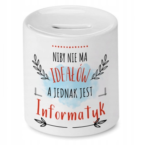 Skarbonka Dla Informatyka na Imieniny Prezent z Nadrukiem ze Zdjęciem