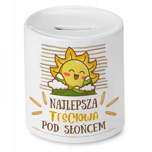 Skarbonka Dla Teściowej na Urodziny Prezent z Nadrukiem ze Zdjęciem