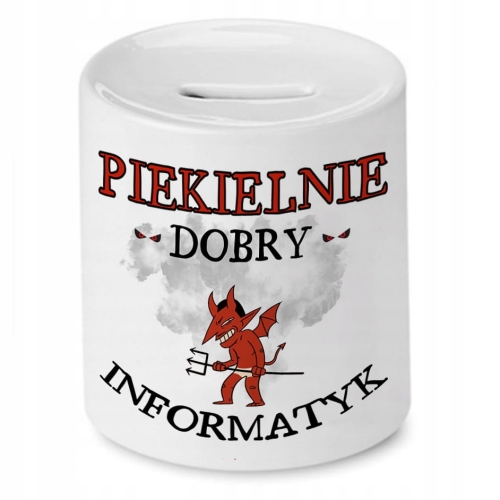 Skarbonka Dla Informatyka na Imieniny Prezent z Nadrukiem ze Zdjęciem