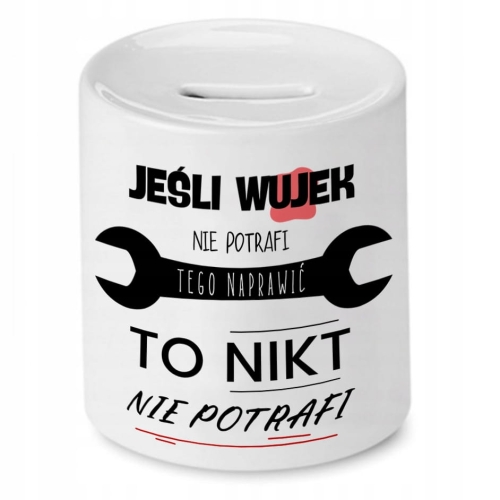 Skarbonka Dla Wujka na Urodziny Imieniny Prezent z Nadrukiem ze Zdjęciem