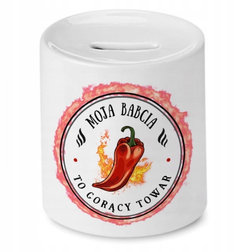 Skarbonka Dla Babci na Dzień Babci na Prezent z Nadrukiem ze Zdjęciem