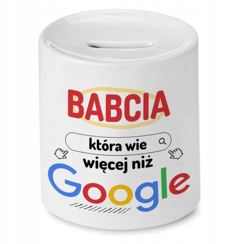 Skarbonka Dla Babci na Dzień Babci na Prezent z Nadrukiem ze Zdjęciem