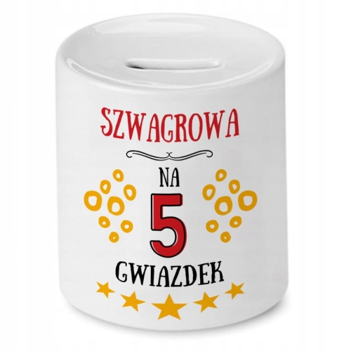 Skarbonka Dla Szwagrowej Urodziny Imieniny Prezent z Nadrukiem ze Zdjęciem