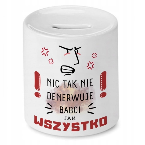 Skarbonka Dla Babci na Dzień Babci na Prezent z Nadrukiem ze Zdjęciem