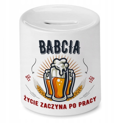 Skarbonka Dla Babci na Dzień Babci na Prezent z Nadrukiem ze Zdjęciem