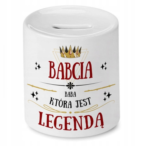 Skarbonka Dla Babci na Dzień Babci na Prezent z Nadrukiem ze Zdjęciem