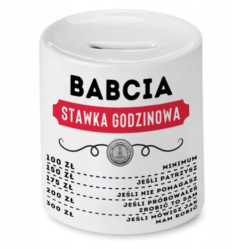 Skarbonka Dla Babci na Dzień Babci na Prezent z Nadrukiem ze Zdjęciem