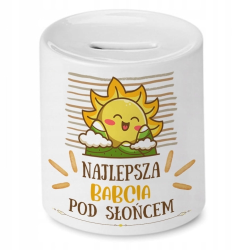 Skarbonka Dla Babci na Dzień Babci na Prezent z Nadrukiem ze Zdjęciem