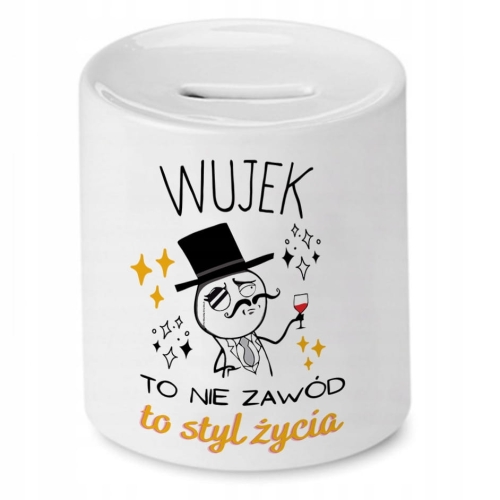 Skarbonka Dla Wujka na Urodziny Imieniny Prezent z Nadrukiem ze Zdjęciem