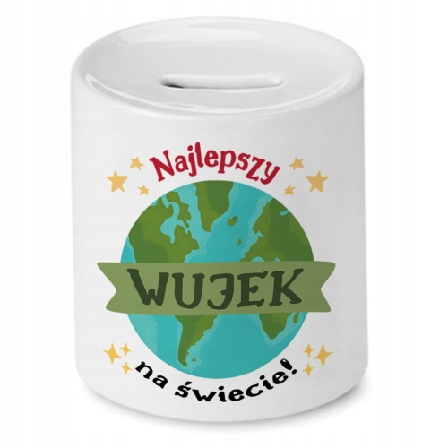 Skarbonka Dla Wujka na Urodziny Imieniny Prezent z Nadrukiem ze Zdjęciem