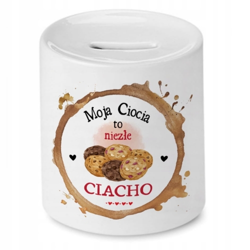 Skarbonka Dla Cioci na Urodziny Imieniny Prezent z Nadrukiem ze Zdjęciem