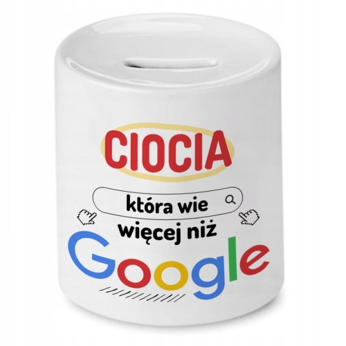 Skarbonka Dla Cioci na Urodziny Imieniny Prezent z Nadrukiem ze Zdjęciem