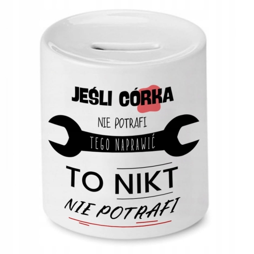 Skarbonka Dla Córki na Urodziny Imieniny Prezent z Nadrukiem ze Zdjęciem