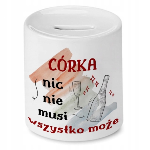 Skarbonka Dla Córki na Urodziny Imieniny Prezent z Nadrukiem ze Zdjęciem