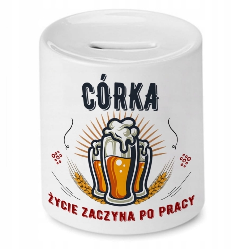 Skarbonka Dla Córki na Urodziny Imieniny Prezent z Nadrukiem ze Zdjęciem