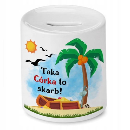 Skarbonka Dla Córki na Urodziny Imieniny Prezent z Nadrukiem ze Zdjęciem