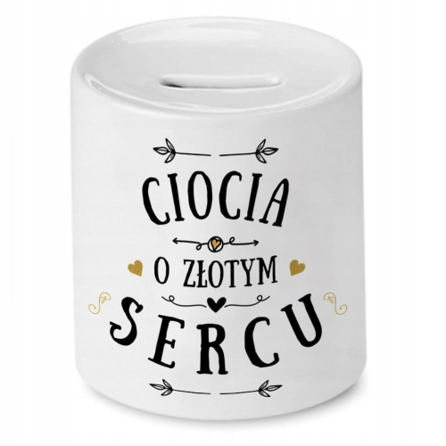 Skarbonka Dla Cioci na Urodziny Imieniny Prezent z Nadrukiem ze Zdjęciem