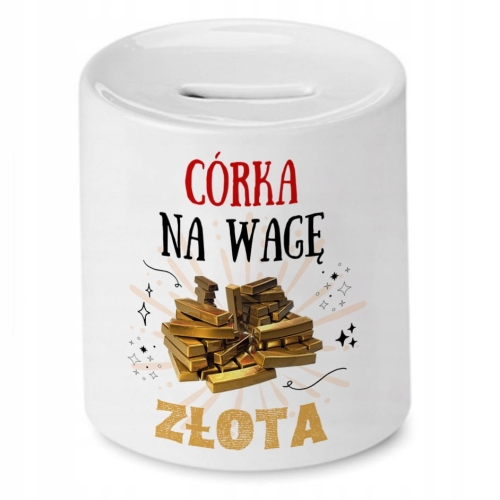 Skarbonka Dla Córki na Urodziny Imieniny Prezent z Nadrukiem ze Zdjęciem