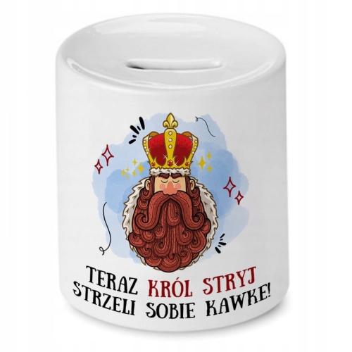 Skarbonka Dla Stryja na Urodziny Imieniny Prezent z Nadrukiem ze Zdjęciem